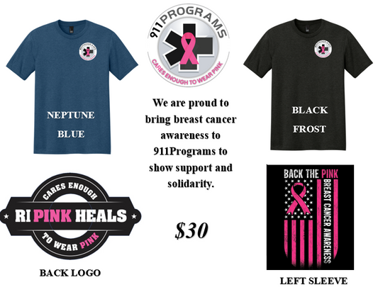 911Programs/RI PINK Heals Breast Cancer Shirt